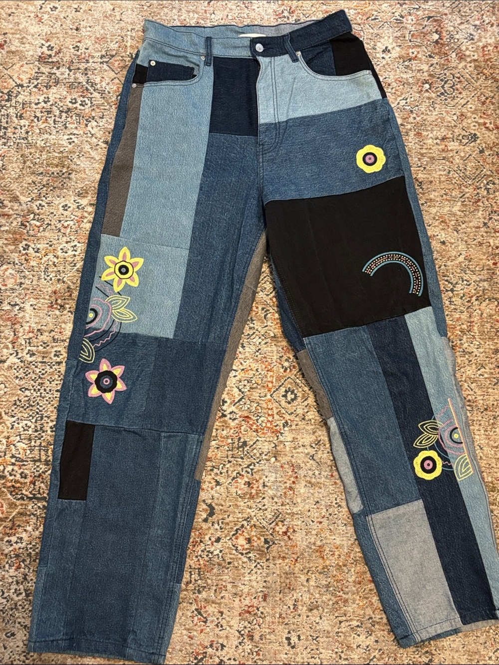 BDG Patchwork Embroidered Denim Jeans